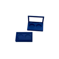 Emballage cosmétique personnalisé en plastique ABS rectangulaire à double compartiment, imprimé en sérigraphie, pour fards à paupières et illuminateurs