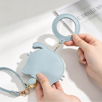 Étui Loupe Portable Haute Définition en Cuir PU avec Lanière, Motif Chat Mignon
