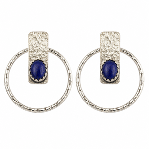 Orecchini Vintage a Forma di Martello Blu per Donne, Gioielli di Moda a Doppio Uso - Product Image 1