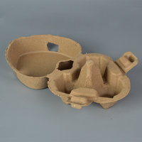 Boîte à œufs en forme de cœur, 3 compartiments, plateau en pulpe de papier biodégradable, emballage décoratif pour œufs de volaille de qualité supérieure, pour œufs en cadeau