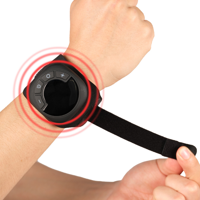 Portable Rechargeable Safety Hand Adjustable Smart Heating Electric Vibration EMS Wrist Massager Band