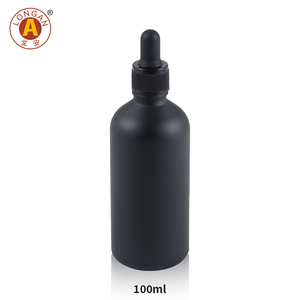 Long nhãn bán buôn Vòng vai màu đen 20ml 30ml 50ml 100ml 120ml thủy tinh huyết thanh chai với ống nhỏ giọt Pipette - Product Image 3