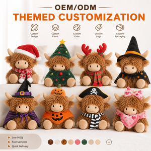 Peluche de Vaca Highland Original, Directo de Fábrica, Logotipo Personalizado, Alta Calidad, OEM, ODM, Peluche de Marca, Fábrica de Animales de Peluche - Product Image 2