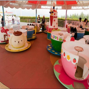 Fun Fair Fahrten Tee tasse Rotierende Tasse Vergnügung spark Tee Kaffeetasse Karussell Fahrt Zum Verkauf - Product Image 2