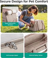 Sac de transport pour chien en polyester respirant avec fermeture éclair pour petits chiens jusqu'à 13 lb, sac de voyage léger pour chiot, sac fourre-tout souple