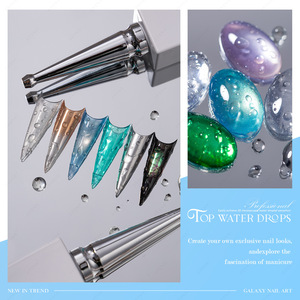 Vernis à ongles gel 3D stéréoscopique effet goutte d'eau, couche de finition transparente sans essuyage, haute brillance, longue tenue, pour salon de manucure (vente en gros) - Product Image 4