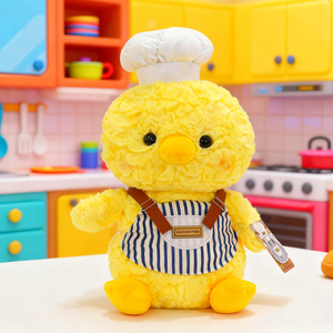 <b>Cute</b> Chef Animal Plush <b>Doll</b> With Apron And Chef Hat Soft Stuffed Penguin Elephant Sheep Bear Chicken Toy For Kids Gift - Product Image 5