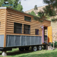 Maison Modulaire Préfabriquée Conforme aux Normes AU/UE/USA, Structure en Acier Léger, Mini-Maison sur Roues avec Remorque