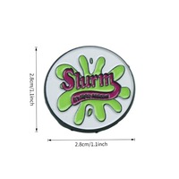Pin con el Logotipo de Slurm Soda, Insignia de Esmalte Coleccionable Inspirada en Futurama
