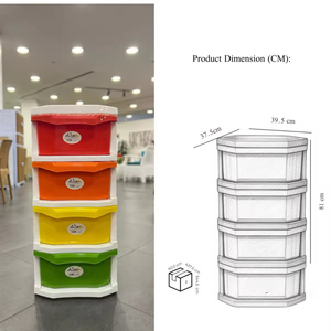 Nuevo Gabinete de Almacenamiento Portátil y Duradero de Plástico Moderno con 4 Cajones y Organizador de Archivos para el Hogar, Dormitorio u Oficina - Product Image 2