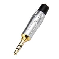 Prise jack 3,5 mm personnalisée 4 pôles TRRS plaquée or avec coque satinée pour smartphone, ordinateur, haut-parleur, kit d'assemblage de câble audio