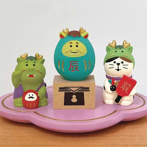 Figurine en résine <span class=keywords><strong>Chat</strong></span> de la Fortune <span class=keywords><strong>Japonais</strong></span> Dragon 2026, faite à la main et peinte à la main, décoration de bureau <span class=keywords><strong>porte</strong></span>-<span class=keywords><strong>bonheur</strong></span> pour l'amour et la guérison féeriques - Product Image 2