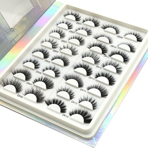 Haute qualité <span class=keywords><strong>d</strong></span> curl cils cils personnalisé bandes en gros vison cils - Product Image 5