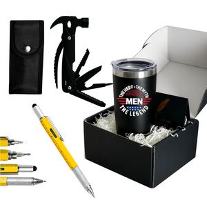 Coffret Cadeau Fête des Pères 2023 avec Tasse Thermos, Poinçon de Mesure, Marteau – Idées Personnalisables, Coffrets Cadeaux d'Anniversaire pour Papa - Product Image 5