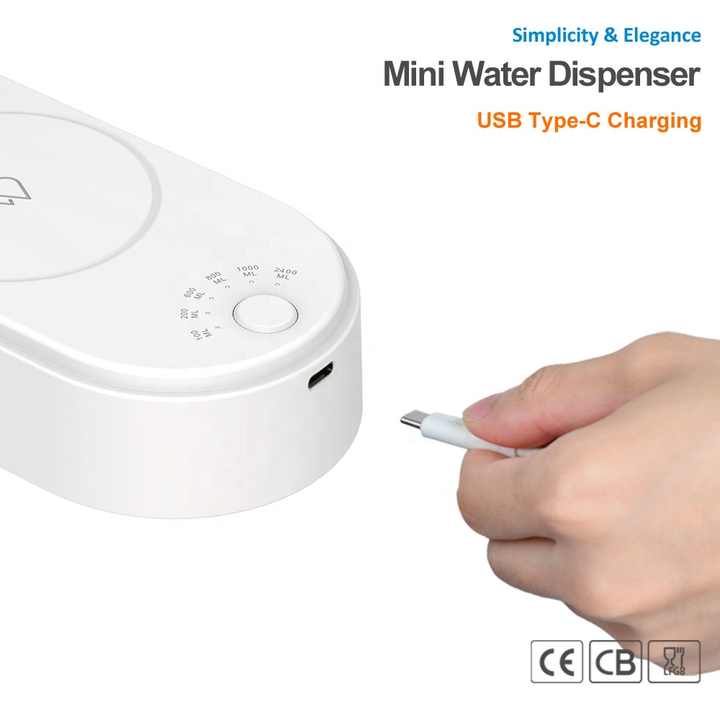 Portable Usb Charging Tray Water Dispenser Pump Automatic Bucket Water