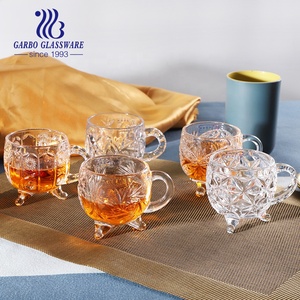 Bicchiere da 4 once bicchiere con manico bevanda birra tè tazza da latte <span class=keywords><strong>tazze</strong></span> <span class=keywords><strong>nescafe</strong></span> tazza da tavolo trasparente senza piombo home hotel bar uso - Product Image 4