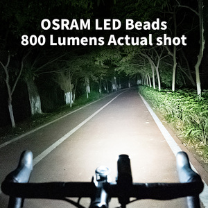 Phares LED fonctionnels pour vélo, éclairage avant pour la conduite nocturne, VTT, <span class=keywords><strong>rechargeable</strong></span> par USB, 400LM, IP66, alliage d'aluminium, 6 modes - Product Image 5