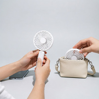 Mini ventilateur pliable de poche-Petit ventilateur personnel pratique rechargeable à piles