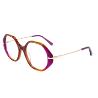 Montures de lunettes de lecture polygonales colorées en métal unisexe 2026 Dongsheng – Ventes flash