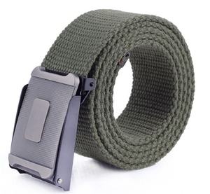 समायोज्य पुरुषों के काले कैनवास वेबबिंग बेल्ट कस्टम कढ़ाई वर्दी बेल्ट - Product Image 4