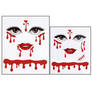 Bâton de maquillage pour les yeux européen Halloween Décoration du visage Strass Poudre d'échalote Bijou de <span class=keywords><strong>tatouage</strong></span> Autocollants Sexy Bijou de corps blanc - Product Image 5