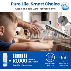 เครื่องกรองน้ำใต้ซิงค์โคเบคทัล 10000 แกลลอน วัสดุเกรดอาหารปลอดสาร BPA สำหรับระบบ WT-14UA-W - Product Image 5