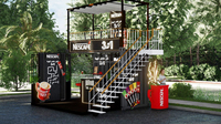 Boutique mobile Café Bar Mini Conteneur d'expédition mobile Pop Up de 10 pieds Cafés à vendre