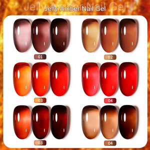 ชุดทำเล็บเจล 8 มล. 6 สี โทนน้ำตาล คริสตัล นู้ด แดงเข้ม สำหรับฤดูหนาว แบบลอกออกได้ด้วยน้ำยาล้างเล็บเจล ยูวี สำหรับร้านทำเล็บและตกแต่งเล็บ - Product Image 3