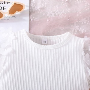 Conjunto de Dos Piezas de Verano para Niñas de 2 a 7 Años, Estilo Dulce y Personalizable, Top de Manga Corta y Pantalones Cortos, Venta al Por Mayor - Product Image 4