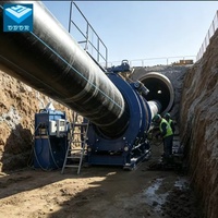 Tuyau HDPE de grand diamètre 450mm-1600mm, haute pression, durable, pour tunnels, égouts et projets d'assainissement intensifs