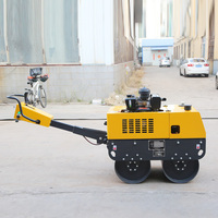 Compacteur vibrant portatif à tambour unique de 4 tonnes pour la réparation de chaussées et le compactage de sols en asphalte et de fondations de fossés