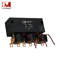 Relais de compteur triphasé à verrouillage IM901T anti-champs magnétiques 500mT, bobine simple/double, 12V 24VDC 90A avec CT