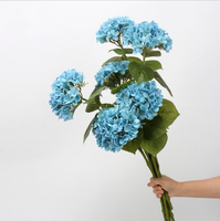 Bunga hydrangea Perancis kualitas tinggi bunga buatan hydrangea sentuhan nyata untuk dekorasi rumah