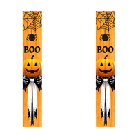 Bannières Verticales Suspendues en Polyester 100D Écologiques et Horrifiantes pour Halloween, 180x30cm, Idéales pour Décorations de Porte et de Porche – Vente Flash