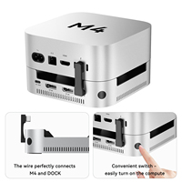 16TB 40Gbps Dual Bay M.2 NVMe Hard Drive SSD Enclosure ACASIS 8 in 1 USB C Hub ke DP 4K 144HZ Mac Mini M4 Docking Station dengan