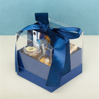 FULLSUN Custom Zwei Stück Acryl Schokolade Geschenk verpackung Box Gebundenes Band Mit Schleife