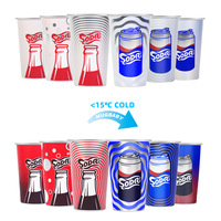 맞춤형 500ML 단일벽 알루미늄 온도 변색 컵, 차가운 곳에서 색상이 변하는 텀블러