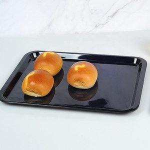 Großhandelspreis Catering Kunststoff Melamin Speiseteller Schwarz Serviertabletts - Product Image 2