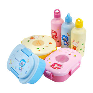 Boîte à lunch bento kawaii, bouteille d'eau, mini boîte à goûter, contenant alimentaire pour sandwich, rectangle, école, <span class=keywords><strong>maternelle</strong></span>, sans BPA, plastique, enfants, bleu - Product Image 2