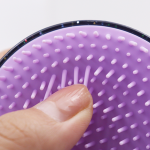 Brosse de Massage pour shampooing à <span class=keywords><strong>cheveux</strong></span> écologique avec Logo personnalisé, brosse de soins du cuir chevelu en Silicone souple - Product Image 2