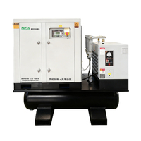 Compresseur d'air à vis silencieux électrique 7,5 kW 10 CV avec sécheur d'air, pour machine de peinture au pistolet, réservoirs de 200 L, 300 L, 400 L, 110 V, 220 V, 380 V