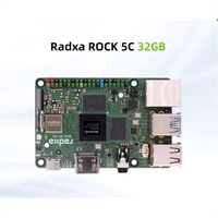 Radxa ROCK 5C RK3588S2/3582 Wifi 6 BT 5 Calcul haute performance, ports USB, Ethernet Gigabit, prise casque Wi-Fi avec FXB