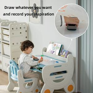 Mobilier Enfant Moderne Éducatif : Table et Chaise Enfant avec Planche à Dessin Intégrée, Hauteur Réglable, en Plastique - Product Image 5