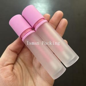 <span class=keywords><strong>ISMAN</strong></span> Stock Vide Rond Rose Chaud Lipgloss Emballage Bouteilles Correcteur Gel Brillant À Lèvres Conteneurs Tube Avec Brosse 10ml - Product Image 5