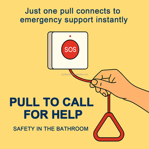 Treo tường khẩn cấp kéo dây chống rơi hoảng loạn nút cho phòng tắm an toàn nhà thông minh Kit người cao tuổi có thể truy cập - Product Image 4