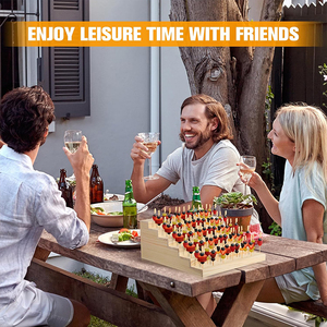 Espositore per Spiedini <span class=keywords><strong>in</strong></span> <span class=keywords><strong>Legno</strong></span> a 6 Livelli Personalizzato, Supporto per Snack, <span class=keywords><strong>Spezie</strong></span> e Frutta, <span class=keywords><strong>Porta</strong></span> Spiedini per Cocktail Party e Picnic - Product Image 3