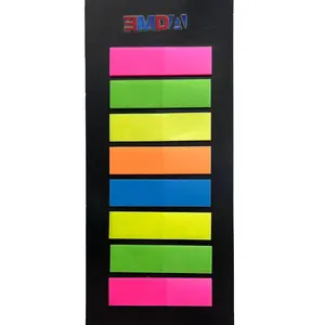卸売美的5色プラスチックPET事務用品シンプルファッション付箋セットクリア透明安いインデックスメモ帳