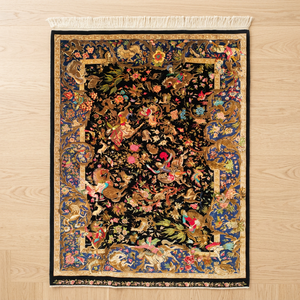 Alfombra Persa de Seda Pura Premium, Hecha a Mano, Diseño Moderno Personalizado, Anudada a Mano, Lavable, Antideslizante, Alfombra de Lujo para Comedor - Product Image 2