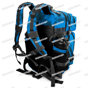Custom Logo Waterproof Travel Fitness Navy Camo 45L Gym Meal <strong>Backpack</strong> w Side Pocket - Product Image 4