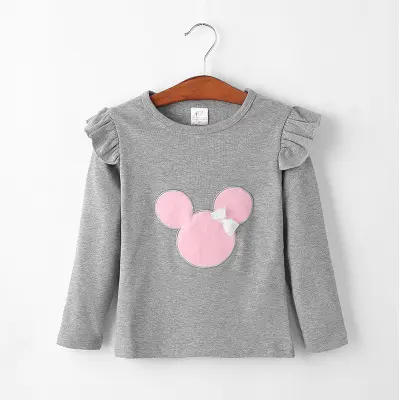 Anak Balita Pakaian Musim Panas Kaos Lengan Panjang Anak Minnie Bow Kaos untuk Bayi Perempuan T Shirt Gadis Tops Tees